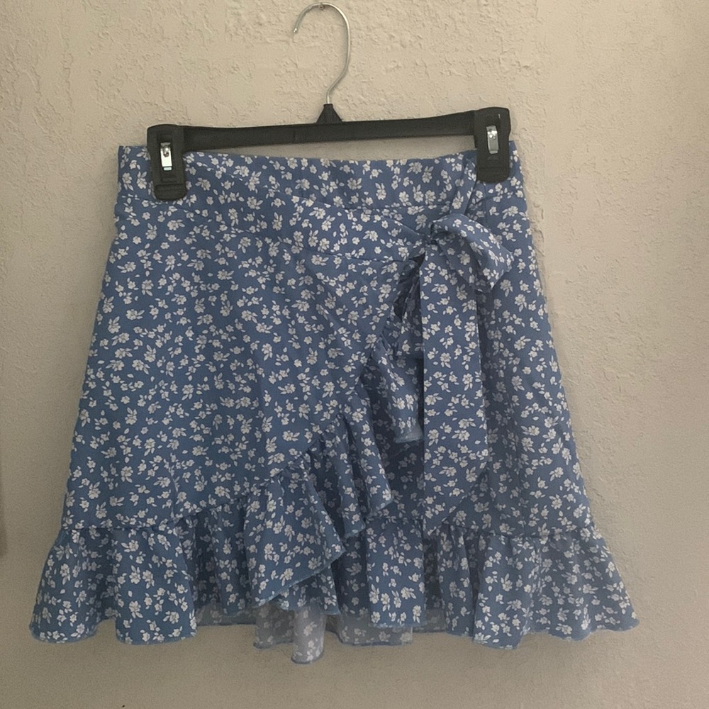 Floral Ruffle Hem Skirt